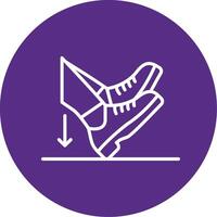 Heel Dig Line Multi Circle Icon vector