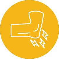 Elbow Pain Line Multi Circle Icon vector