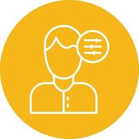 Self Control Line Multi Circle Icon vector