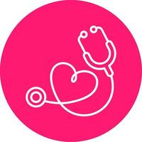Stethoscope Line Multi Circle Icon vector