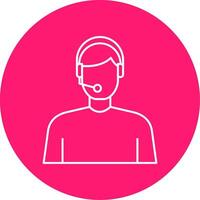 Virtual Assistant Line Multi Circle Icon vector