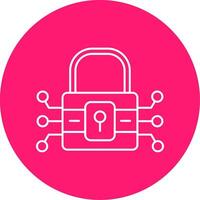 Lock Line Multi Circle Icon vector