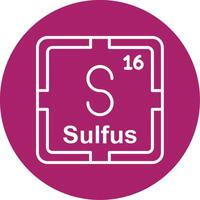 Sulfur Line Multi Circle Icon vector