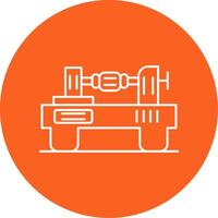 Lathe Line Multi Circle Icon vector