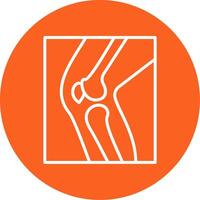 Leg X Ray Line Multi Circle Icon vector