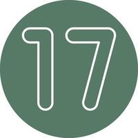 Seventeen Line Multi Circle Icon vector