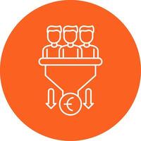 Sales PipeLine Multi Circle Line Multi Circle Icon vector