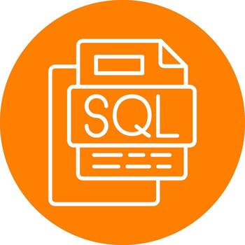 SQL File Line Multi Circle Icon vector