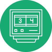 Lap Counters Line Multi Circle Icon vector