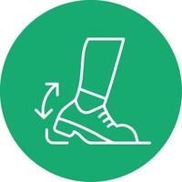 Heel Drop Line Multi Circle Icon vector