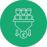 Sales PipeLine Multi Circle Line Multi Circle Icon vector