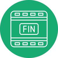 The End Line Multi Circle Icon vector