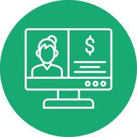 OnLine Multi Circle Coaching Line Multi Circle Icon vector