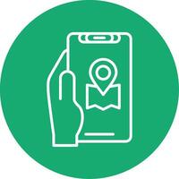 Location App Line Multi Circle Icon vector