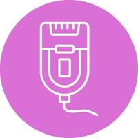 Electric Razor Line Multi Circle Icon vector