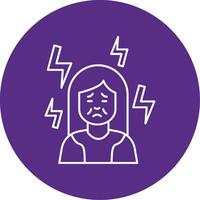 Depression Line Multi Circle Icon vector
