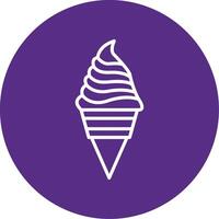 Ice Cream Line Multi Circle Icon vector