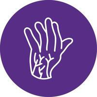 Hand Nerves Line Multi Circle Icon vector