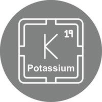 Potassium Line Multi Circle Icon vector