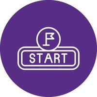 Start Line Multi Circle Icon vector