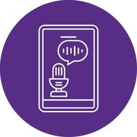 Voice Recognition Line Multi Circle Icon vector