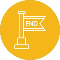 End Line Multi Circle Icon vector