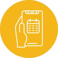 Calendar Line Multi Circle Icon vector