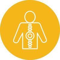 Spinal Cord Line Multi Circle Icon vector
