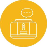 Virtual Assistant Line Multi Circle Icon vector