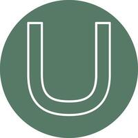 Capital U Icon vector