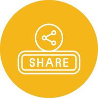 Share Line Multi Circle Icon vector