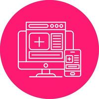 Responsive Line Multi Circle Icon vector