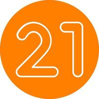 Twenty one Line Multi Circle Icon vector