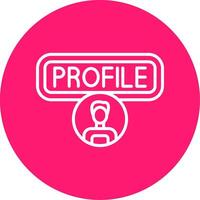 User Profile Line Multi Circle Icon vector