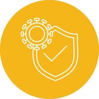 Immune System Line Multi Circle Icon vector