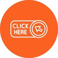 Click Here Line Multi Circle Icon vector