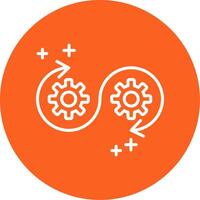 Devops Line Multi Circle Icon vector