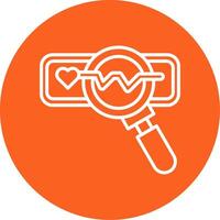 Heart Rate Observation Line Multi Circle Icon vector