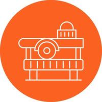 Tile Cutter Line Multi Circle Icon vector