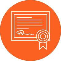 Diploma Certificate Line Multi Circle Icon vector