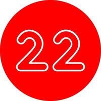 Twenty two Line Multi Circle Icon vector