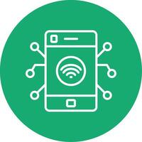 Iot Line Multi Circle Icon vector