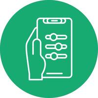 Settings Line Multi Circle Icon vector