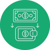 Income Line Multi Circle Icon vector