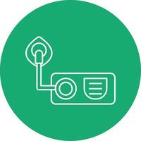 Oxygen Line Multi Circle Icon vector