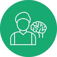 Neurologist Line Multi Circle Icon vector