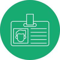 Student Card Line Multi Circle Icon vector