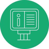 Information Board Line Multi Circle Icon vector