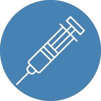 Syringe Line Multi Circle Icon vector