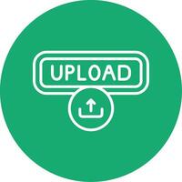 Upload Line Multi Circle Icon vector